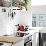 white wooden kitchen cabinet with sink